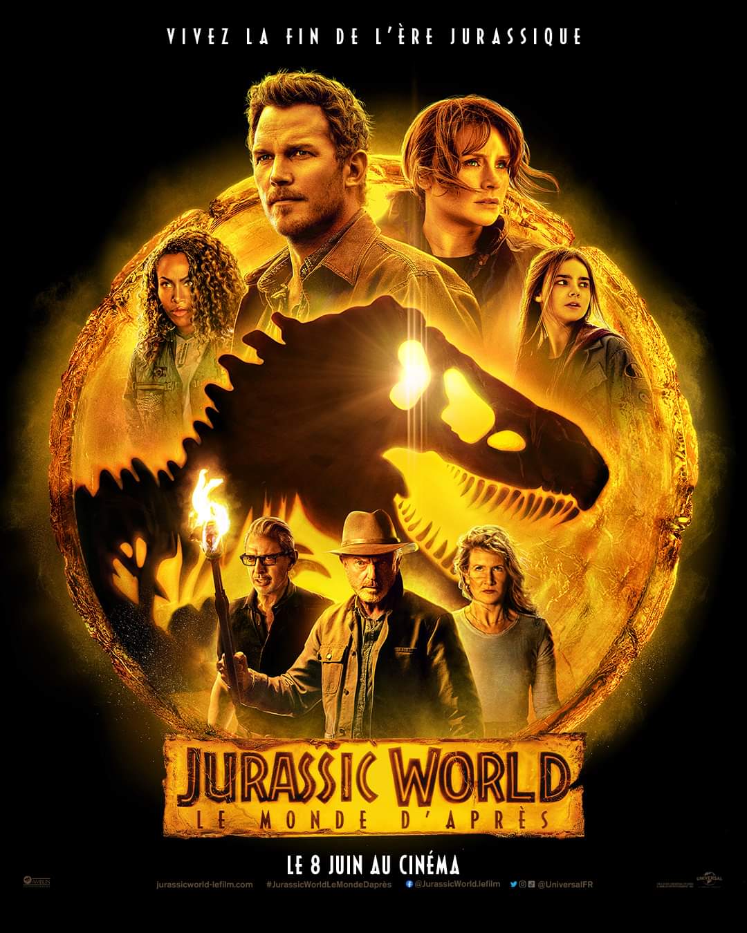 Affiche de cinéma du film Jurassic World : Le monde d'après
